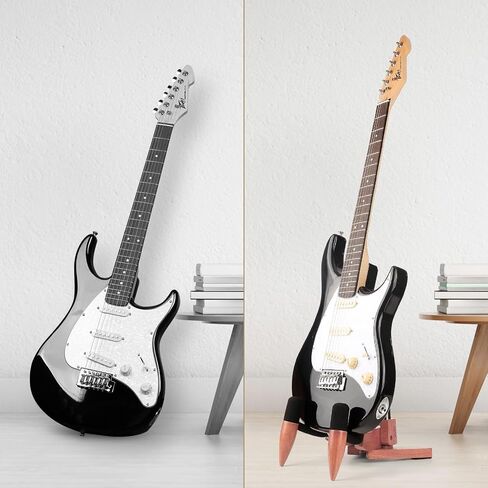 DIDA Foldable Wooden Stand Floor for Electric Guitar and Bass Folding Guitar Stand with Non-Slip Rubber and Padded Foam in Saudi Arabia