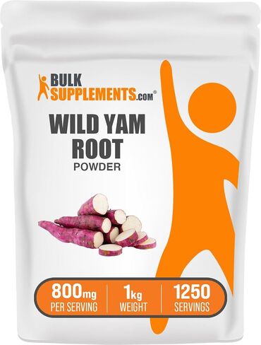 BulkSupplements.com مسحوق اليام البري - مكمل عشبي، مكمل اليام البري، مسحوق جذر اليام البري - خالي من الغلوتين، 800 مجم لكل وجبة، 1 كجم (2.2 رطل) (عبوة من قطعة واحدة) in Saudi Arabia