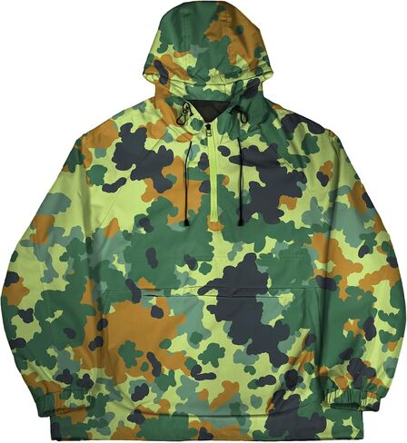 Tactical Wet Weather Anorak Rip Stop Jacket Military Style Waterproof Pullover Windbreaker Fleece in Kuwait