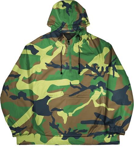 Tactical Wet Weather Anorak Rip Stop Jacket Military Style Waterproof Pullover Windbreaker Fleece in Kuwait