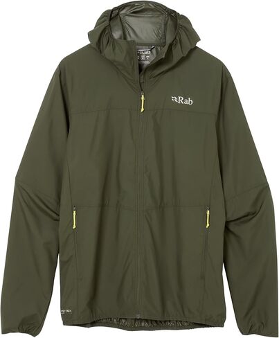 Hoody Hoody لرجال Rab Men - سترة قذيفة مقاومة للرياح للمشي لمسافات طويلة ، الجري والتسلق in Saudi Arabia