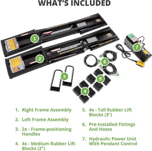QuickJack 8000TL Portable Car Lift with 8,000lb Capacity, with 110V Power Unit, Safe & Portable Design Garage Lift for Home, Garage, Shop, or Mechanic Auto Repair in Kuwait