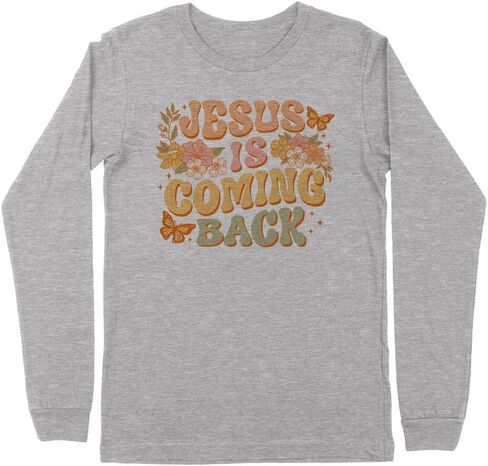 Jesus is Coming Back Kids Long Sleeve T-Shirt Youth in Saudi Arabia