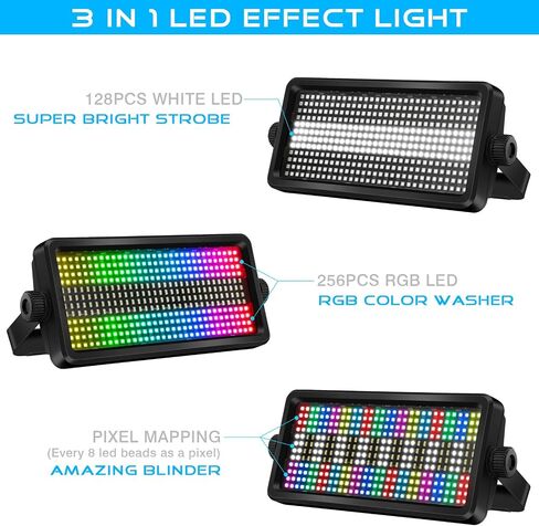 Moving Head Stage Light - Double Sides 150W RGBW LED Moving Head DJ Lighting Rotating Beam Lights by Sound Activated DMX Control for Dance Club KTV DJ Disco Parties Band Live Show Bar Concert in Saudi Arabia