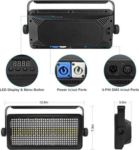 Moving Head Stage Light - Double Sides 150W RGBW LED Moving Head DJ Lighting Rotating Beam Lights by Sound Activated DMX Control for Dance Club KTV DJ Disco Parties Band Live Show Bar Concert in Saudi Arabia