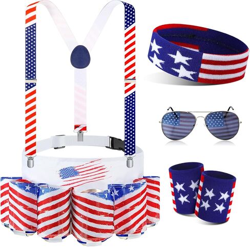 MePase 5 PCS 4th Of July Beverage Beight Belt Belt Set USA in Saudi Arabia