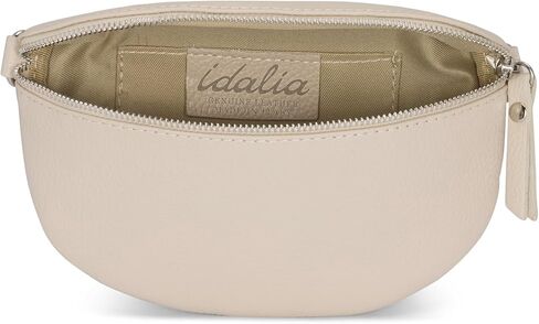 Crossbody Bag - Genuine Leather - Fanny Pack - Shoulder Sling Bag - Made in Italy, Sold in U.S. by Idalia (Beige, Small) in Saudi Arabia