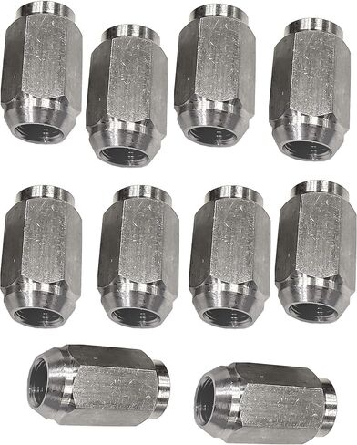 EcustomHitch Ten (10) حزمة صلبة 304 من الفولاذ المقاوم للصدأ 1/2-20 جوز العروة لحافة عجلة المقطورة 1/2 "20 موضوع in Saudi Arabia