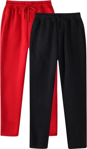 JiXiang Mens Sweatpants Casual Lounge Pants 3 Pack Sweatpants Loose Elastic Waist Drawstring Jogger Sport Baggy Sweat Pants in Saudi Arabia