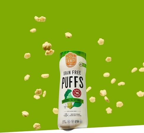 سيرينيتي للأطفال بعمر 6+ أشهر، وجبات خفيفة خالية من الحبوب للأطفال الصغار والرضع | خالي من السكر المضاف، خالي من الغلوتين والأرز، خالي من مسببات الحساسية | مصنوع من الكسافا العضوية والخضار والأعشاب | مجموعة متنوعة من مرق العظام | 6 عدد in Kuwait