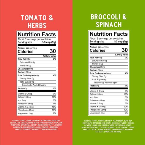 سيرينيتي للأطفال بعمر 6+ أشهر، وجبات خفيفة خالية من الحبوب للأطفال الصغار والرضع | خالي من السكر المضاف، خالي من الغلوتين والأرز، خالي من مسببات الحساسية | مصنوع من الكسافا العضوية والخضار والأعشاب | مجموعة متنوعة من مرق العظام | 6 عدد in Kuwait