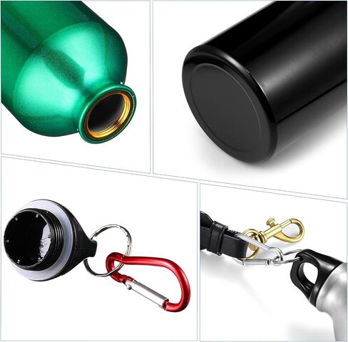 18 Pieces Aluminum Water Bottles Bulk 20 oz Reusable Lightweight Sport Multipack Leak Proof Easy Carry Travel Bottle with Twist Cap for Gym Hiking Camping Running Bike Outdoor, 6 Colors in Kuwait