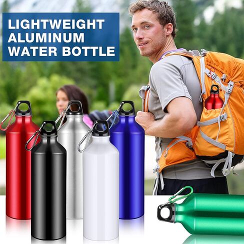 18 Pieces Aluminum Water Bottles Bulk 20 oz Reusable Lightweight Sport Multipack Leak Proof Easy Carry Travel Bottle with Twist Cap for Gym Hiking Camping Running Bike Outdoor, 6 Colors in Kuwait