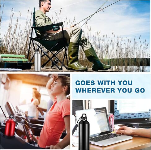 18 Pieces Aluminum Water Bottles Bulk 20 oz Reusable Lightweight Sport Multipack Leak Proof Easy Carry Travel Bottle with Twist Cap for Gym Hiking Camping Running Bike Outdoor, 6 Colors in Kuwait