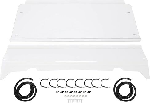 Hecasa Clear Full Whotershield لعام 2009-2023 Polaris Ranger XP 500 570 700 800 ، بولي كربونات ، أمامية وداخل ، UTV in Saudi Arabia
