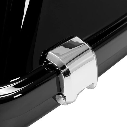 Hecasa Razor Trunk W/مسند الظهر المسطح متوافق مع 1997-2024 Harley Davidson Touring Road King ، Road Electra Street Glide ، CVO ، Thul Classic CVO Motorcycle Trunk W/قاعدة صفيحة معدنية in Saudi Arabia