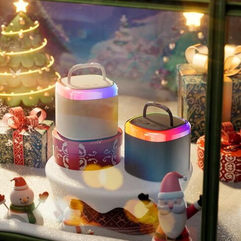 JYX Mini Karaoke Machine for Kids, Portable Bluetooth Karaoke Speaker Unpowered Cabinets with 2 Wireless Microphones and Party Lights for Adults, Birthday Gifts for Girls Boys Family Home Party(Beige) in Kuwait