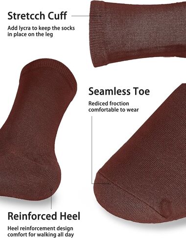 Dress Socks for Men Bamboo Rayon Anti Odor Moisture Wicking Size 8-13 in Saudi Arabia