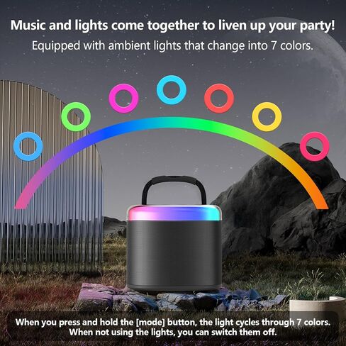 JYX Mini Karaoke Machine for Kids, Portable Bluetooth Karaoke Speaker Unpowered Cabinets with 2 Wireless Microphones and Party Lights for Adults, Birthday Gifts for Girls Boys Family Home Party(Beige) in Kuwait