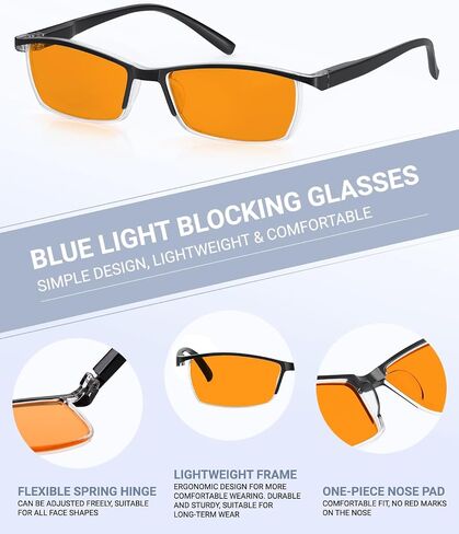 Blue Light Blocking Glasses | Max Protection Gaming & Computer Glasses | Reduce Eye Strain & Improve Sleep in Saudi Arabia