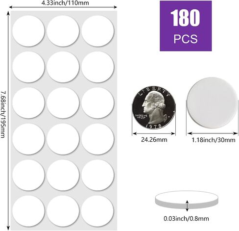 Sticky Tack Poster Stickers 350 Pcs Double Sided Adhesive Dots Round Putty Clear Stickers No Trace Sticky Putty Removable Waterproof Museum Putty for Festival Decoration 20mm(0.79") Sticky Dots in Saudi Arabia