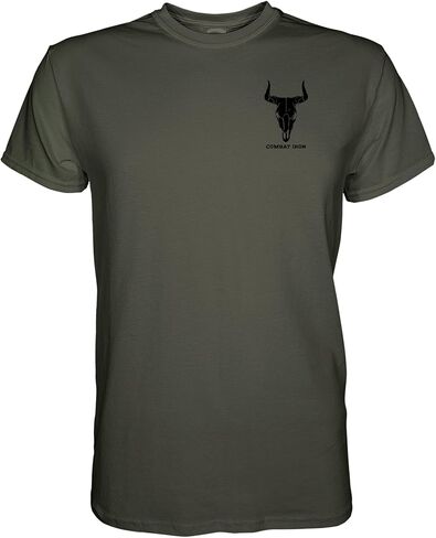 Combat Iron Men's Graphic T-Shirt | Go Milk a Bull | Cotton-Poly Blend | Athletic Fit, Tagless Comfort in Saudi Arabia