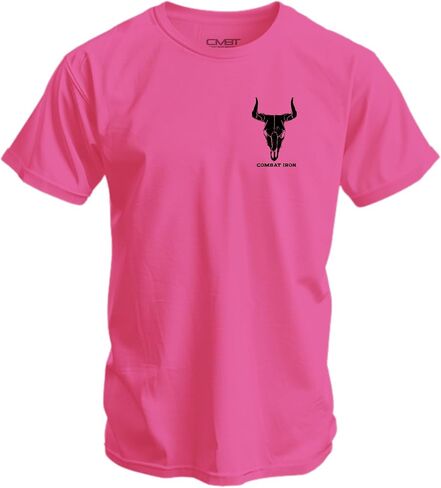 Combat Iron Men's Graphic T-Shirt | Go Milk a Bull | Cotton-Poly Blend | Athletic Fit, Tagless Comfort in Saudi Arabia