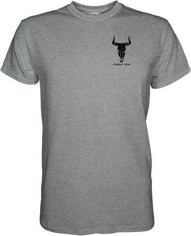 Combat Iron Men's Graphic T-Shirt | Go Milk a Bull | Cotton-Poly Blend | Athletic Fit, Tagless Comfort in Saudi Arabia