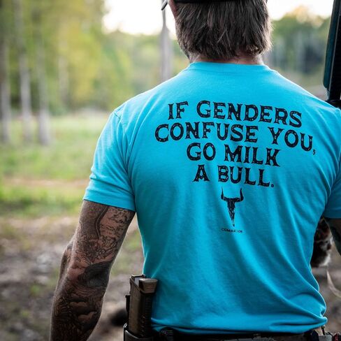 Combat Iron Men's Graphic T-Shirt | Go Milk a Bull | Cotton-Poly Blend | Athletic Fit, Tagless Comfort in Saudi Arabia