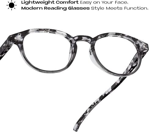 Readerest Blue Light Blocking Reading Glasses (Light Blue, 2.00 Magnification) - Computer Eyeglasses With Thin Reflective Lens, Antiglare, Eye Strain, UV Protection, Stylish For Men And Women in Saudi Arabia