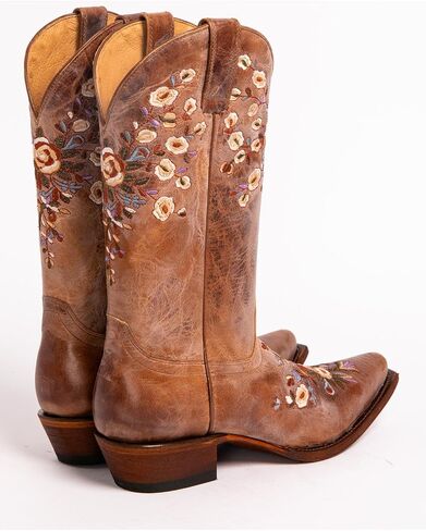 Shyanne Women's Maisie Floral Assorized Western Leather Boot Snip Toe - BBW217 in Saudi Arabia