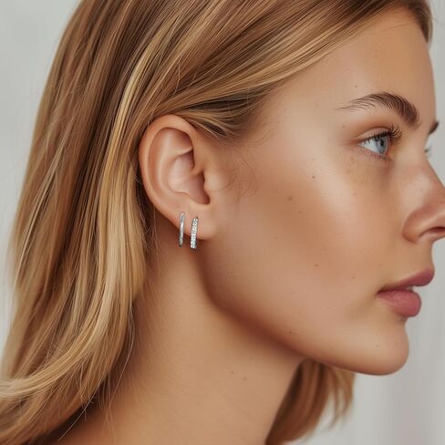 GEORGE · SMITH Leaf Drop Hoop Earrings Set, 14K Gold Plated Women's Ear Crawler Earrings, 3 Pairs Gold Hoop Earrings Set Women's Jewelry gift for wife in Saudi Arabia