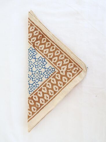 Hand printed Organic 100% Cotton Bandana Scarf, Paisley Design, Light weight Bandana for women Scarf Scarves Large bandana in Saudi Arabia
