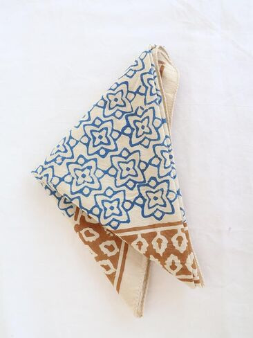 Hand printed Organic 100% Cotton Bandana Scarf, Paisley Design, Light weight Bandana for women Scarf Scarves Large bandana in Saudi Arabia