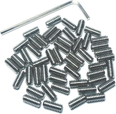 50pcs Set Screws 8-32 x 1/4 inch 304 Stainless Steel Allen Head Hex Hexagon Socket Set Screws with 5/64 Allen Wrench,Set Grub Screws Hex Allen Head Socket Set Screws.(1/4" Length) in Saudi Arabia
