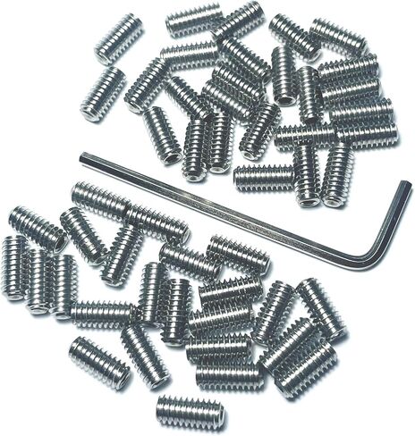 50pcs Set Screws 8-32 x 1/4 inch 304 Stainless Steel Allen Head Hex Hexagon Socket Set Screws with 5/64 Allen Wrench,Set Grub Screws Hex Allen Head Socket Set Screws.(1/4" Length) in Saudi Arabia