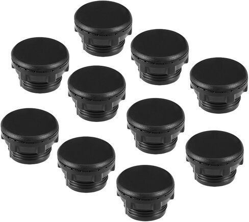 UXCELL 10pcs 22mm بلاستيك سوداء الضغط الزر سدادة فتحة فتحة فتحة فتحة in Saudi Arabia