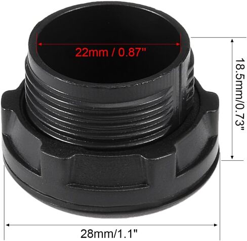 UXCELL 10pcs 22mm بلاستيك سوداء الضغط الزر سدادة فتحة فتحة فتحة فتحة in Saudi Arabia