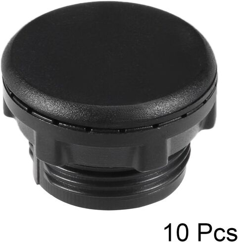 UXCELL 10pcs 22mm بلاستيك سوداء الضغط الزر سدادة فتحة فتحة فتحة فتحة in Saudi Arabia