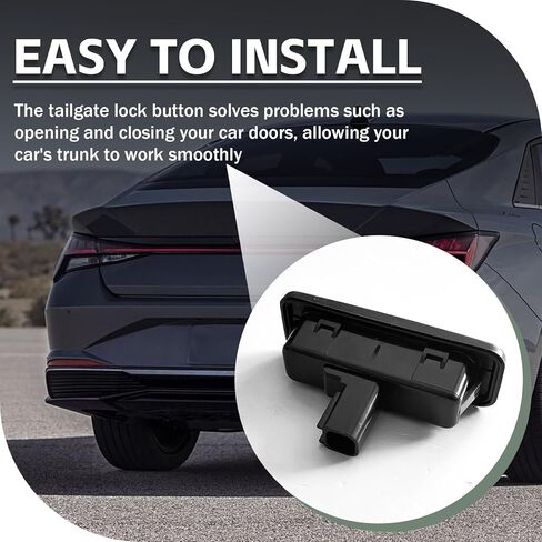 مفتاح إصدار مقبض Trunk Tailgate ، متوافق مع 2013 2014 2015 2016 2017 Hyundai Elantra GT Hatchback ، استبدال OE #81260-A5000 (أسود) in Kuwait