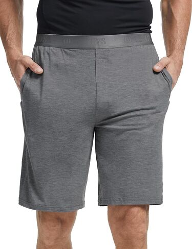 Men's Pajama Shorts Soft Lightweight Bamboo Viscose Mens Comfy Sleepwear Bottoms with Pockets in Saudi Arabia