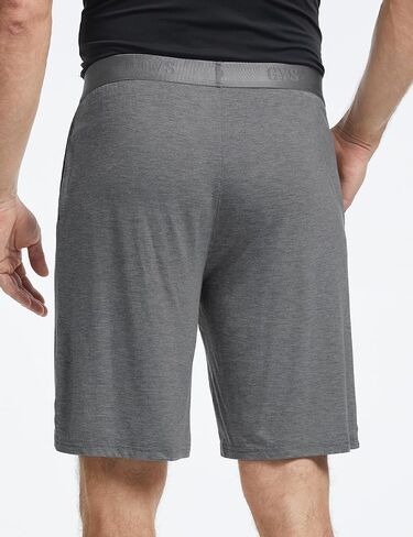 Men's Pajama Shorts Soft Lightweight Bamboo Viscose Mens Comfy Sleepwear Bottoms with Pockets in Saudi Arabia