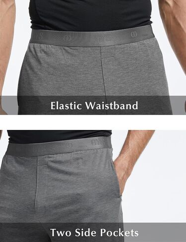 Men's Pajama Shorts Soft Lightweight Bamboo Viscose Mens Comfy Sleepwear Bottoms with Pockets in Saudi Arabia