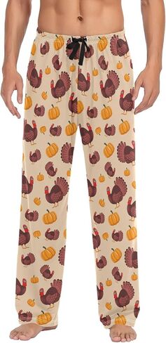 Men's Pajama Pants Sleep Long Pants,Lounge Bottoms with Elastic Waist, Nightwear Gifts for Men in Saudi Arabia