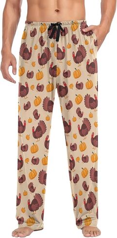 Men's Pajama Pants Sleep Long Pants,Lounge Bottoms with Elastic Waist, Nightwear Gifts for Men in Saudi Arabia