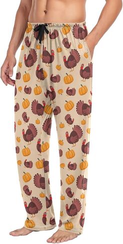Men's Pajama Pants Sleep Long Pants,Lounge Bottoms with Elastic Waist, Nightwear Gifts for Men in Saudi Arabia