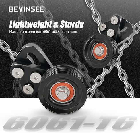 Bevinsee LS1 Manual Belt Tensioner w/Pulley LS1 LS2 Water Pump Crank Pulley Compatible with Chevrolet 1998-2002 Corvette Camaro Z28 SS Firebird Formula Trans Am WS6 LS LS2 GTO, Billet Aluminum in Kuwait