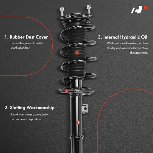 A-Premium Front Complete Strut and Coil Spring Assembly Compatible with Honda Odyssey 2018-2024, 2-PC Set in Saudi Arabia