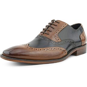 Asher Green AG100 - Men's Dress Shoes - Genuine Calf Leather Wingtip Oxfords - Two Tone and Multi Tone Mens Dress Shoes in Kuwait
