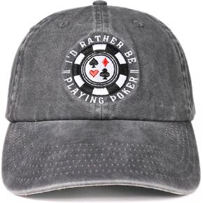 InnoBeta Poker Gifts for Men, Poker Player Gifts, Embroidered Cap, Adjustable Hat Gifts Accessory for Birthday & Christmas Grey in Kuwait